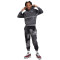 Sudadera Clb Fleece HBR Hd Wash Aop Niño Black-Iron Grey-White