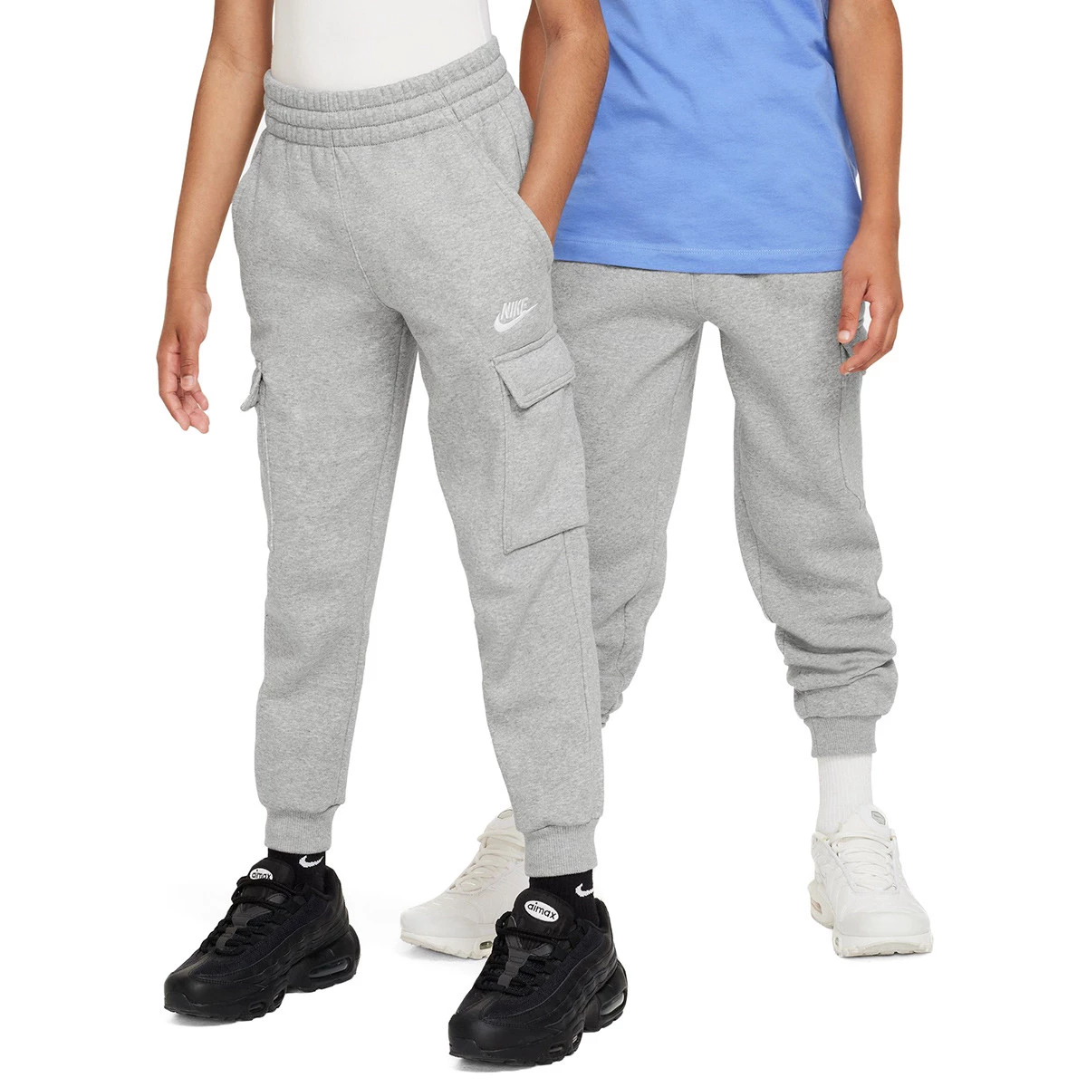 Pantalón largo Nike Sportswear Club Fleece Cargo Niño Grey Heather-Base  Grey-White