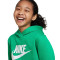 Sudadera Sportswear Club Fleece Hoody HBR Niño Stadium Green-White