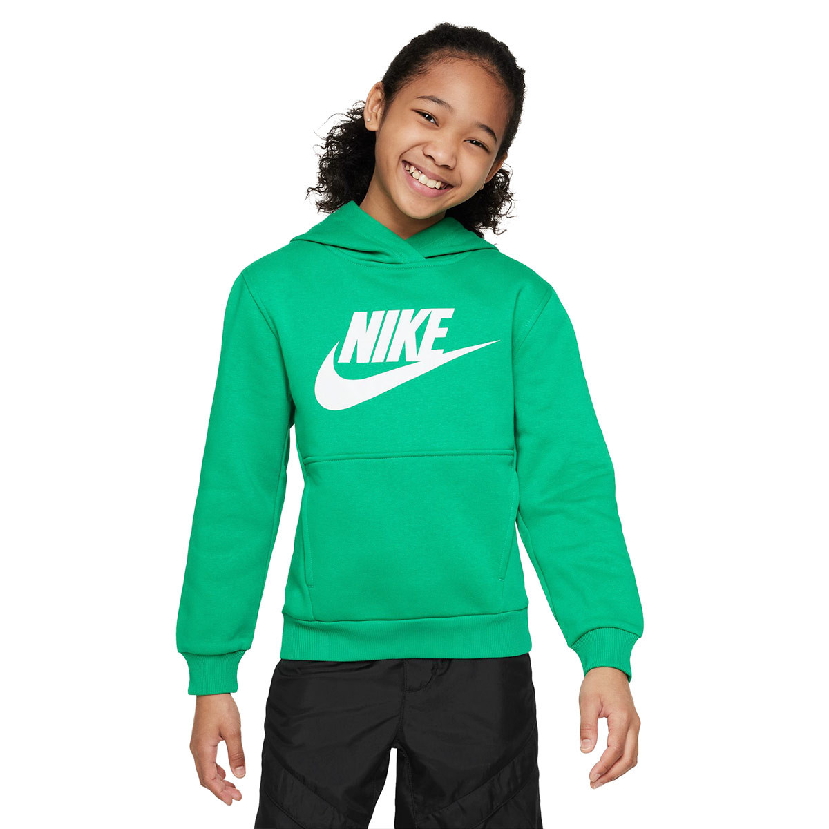 Sweatshirt Nike Sportswear Club Fleece Hoody HBR Niño Stadion Grün-Weiß -  Fútbol Emotion