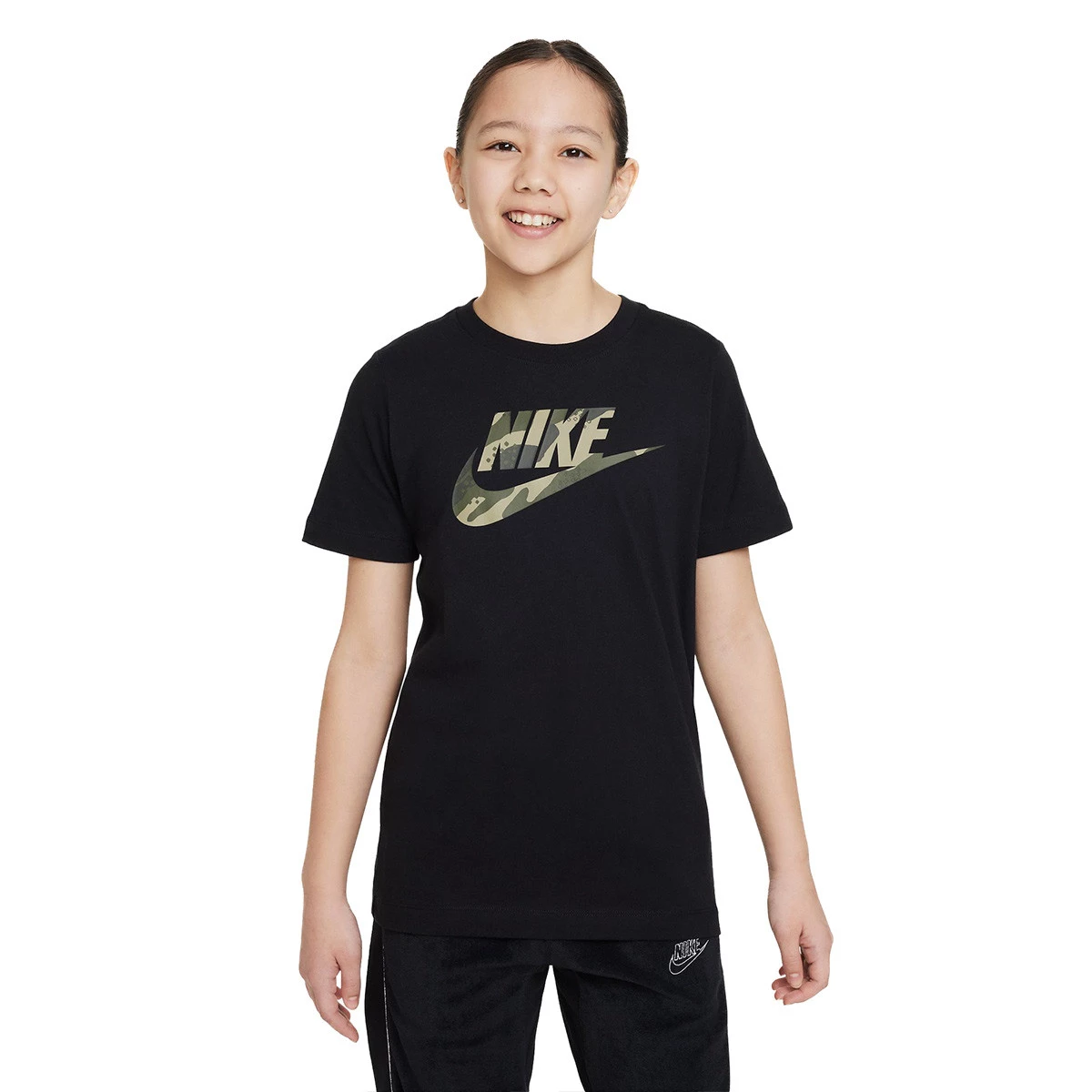 Jersey Nike Kids Sportswear Club Seasonal Camo Black Futbol Emotion