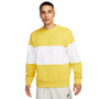 Club+ French Terry Colorblock Crew-Levendig zwavel-wit