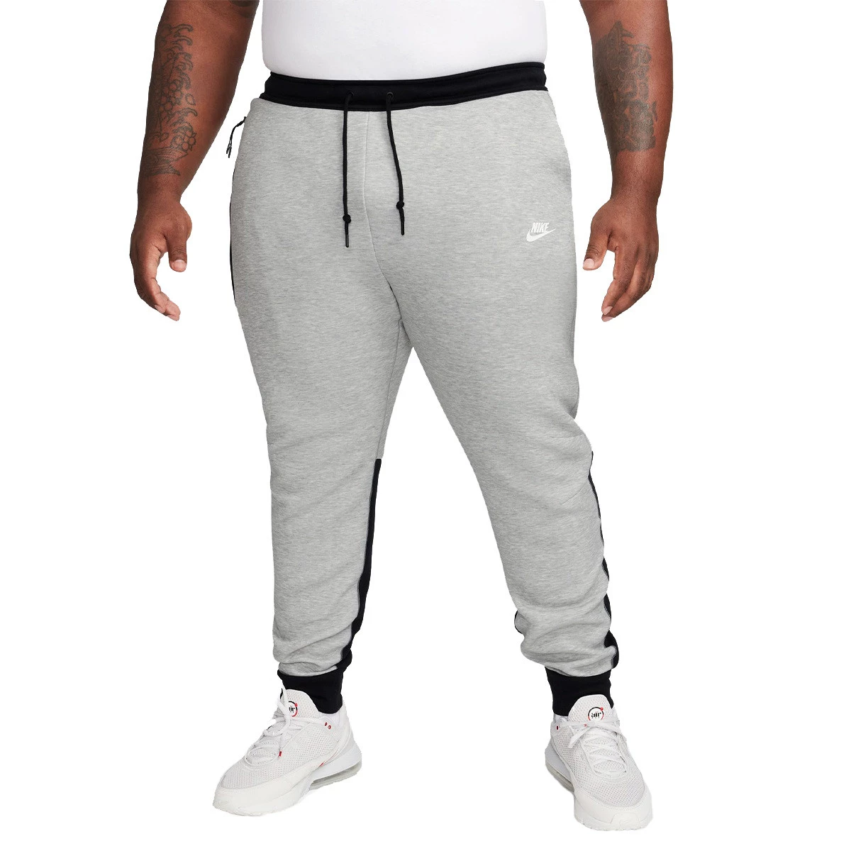 Calças Nike Sportswear Tech Fleece Jogger Grey Heather-Black-White - Fútbol  Emotion