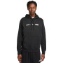 Sportswear Footbal Inspired Hoodie Fleece Brush Crno