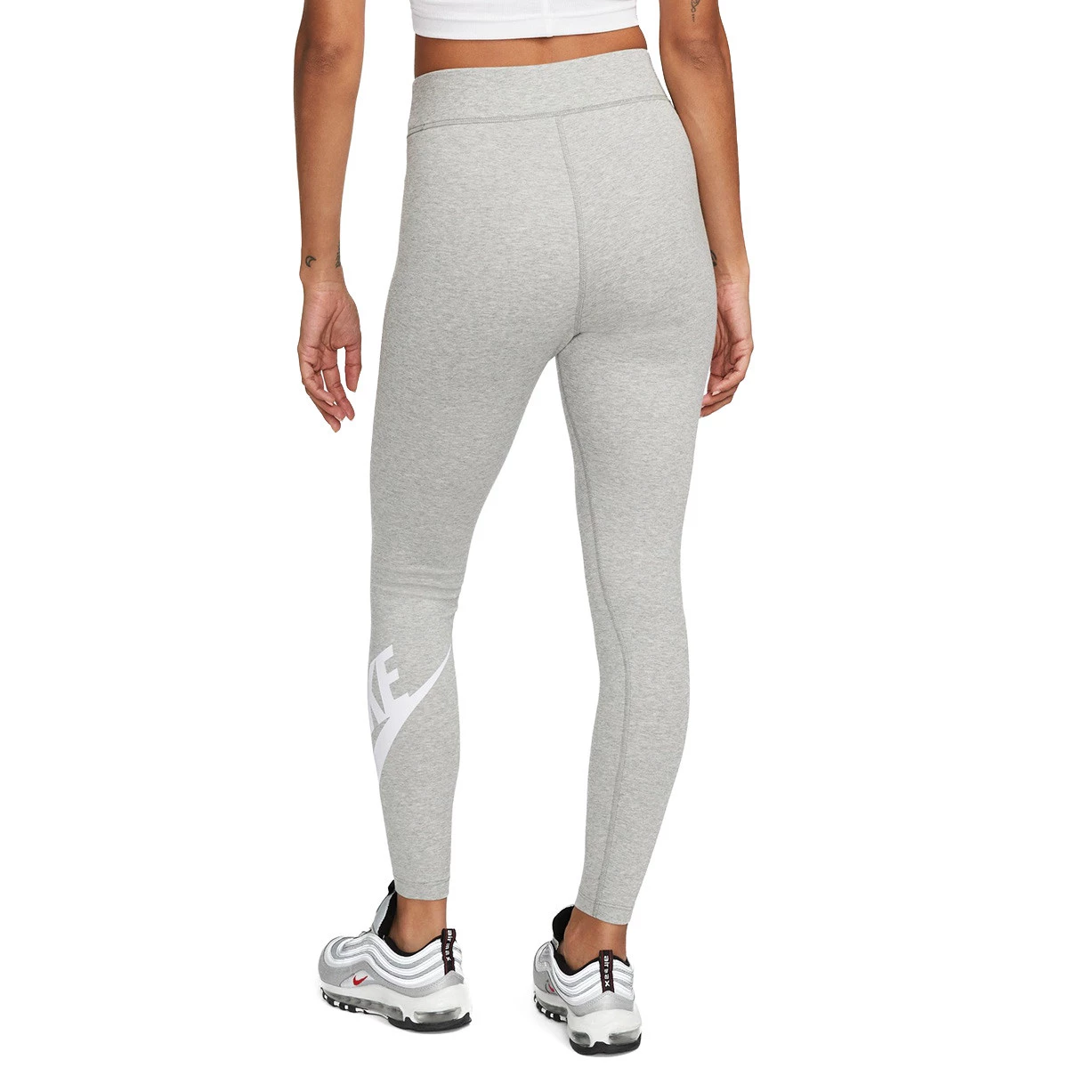 Malla Nike Sportswear Clsc Gx Hr Tight Ra Mujer Grey Heather-White