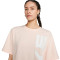Camiseta Sportswear Fleece Air Mujer Guava Ice-White