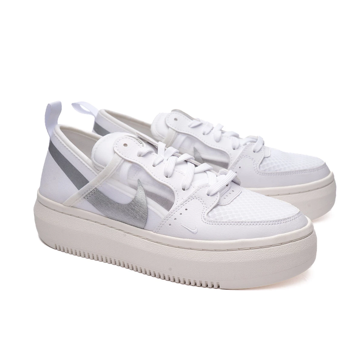 Trainers Nike Women Court Vision Alta Txt White Mtlc Silver Sail Futbol Emotion
