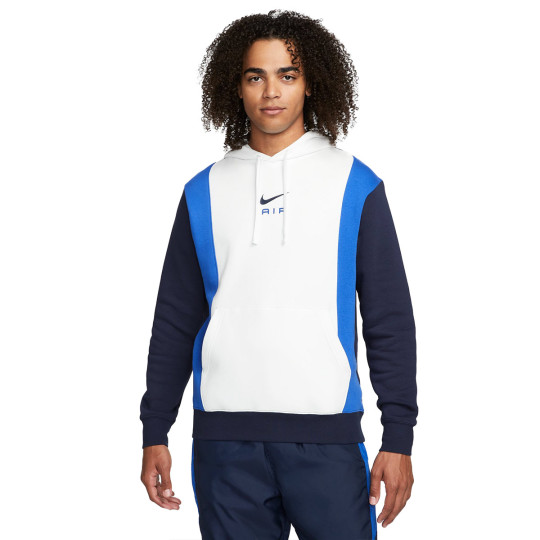 Sudadera Nike Sportswear Air Hoody Brush Summit White-Obsidian-Game Royal - Fútbol Emotion