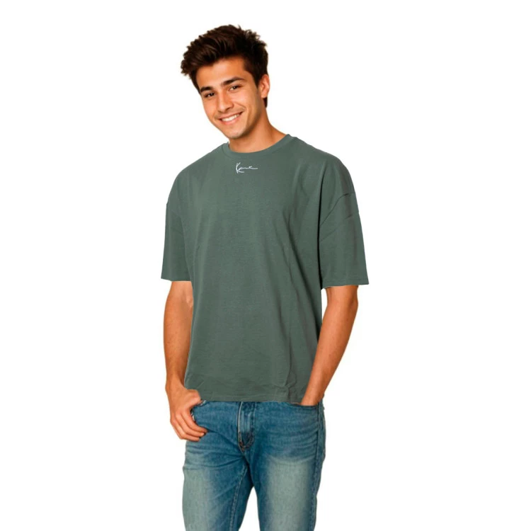 Karl Kani Originals Block White - Maglietta Uomo In 100% Cotone, Girocollo, Con Logo Ricamato