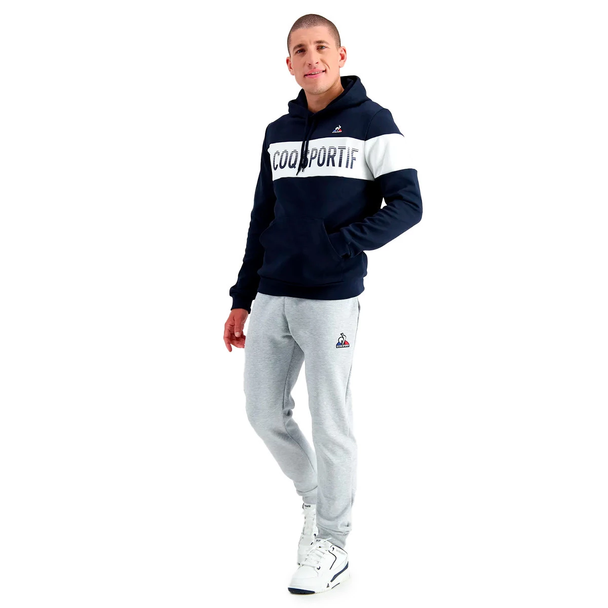 Sweatshirt Le coq sportif Bah Hoody N 1 Sky Captain New Optical White Futbol Emotion