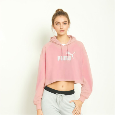 Sudadera Essentials Cropped Logo Mujer