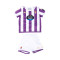 Conjunto Valladolid CF Primera Equipación 2023-2024 Bebé Bright Violet-White