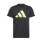 Camiseta Training Essentials Logo Niño Black-Lucid Lemon