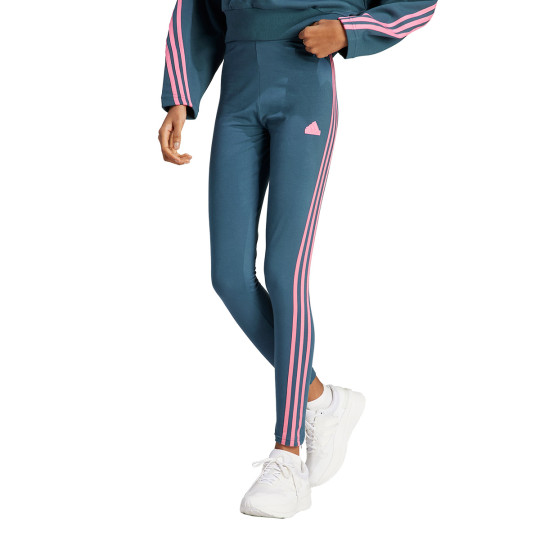 adidas leggings 3 stripes blue