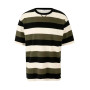 Taichung Striped Dropped Shoulder Tee Olive Night Striped
