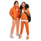 Sudadera Sportswear Club Fleece Hbr Niño Campfire Orange-White