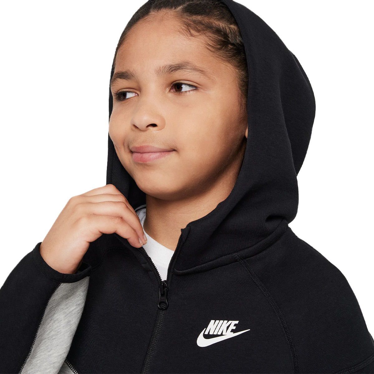 Veste Nike Enfants Sportswear Tech Fleece Grey Heather-Black-Black-White -  Fútbol Emotion