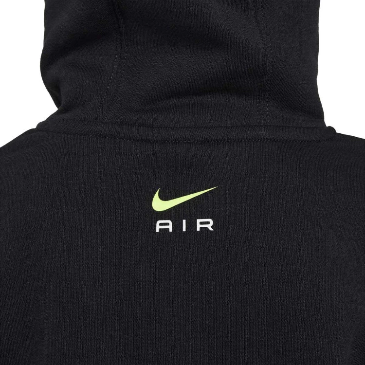 Sweatshirt Nike Kids Sportswear Air Print Hoody Fleece Black Volt Futbol Emotion