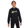 Kids Sportswear Air Print Hoody Fleece Bb Black-Volt