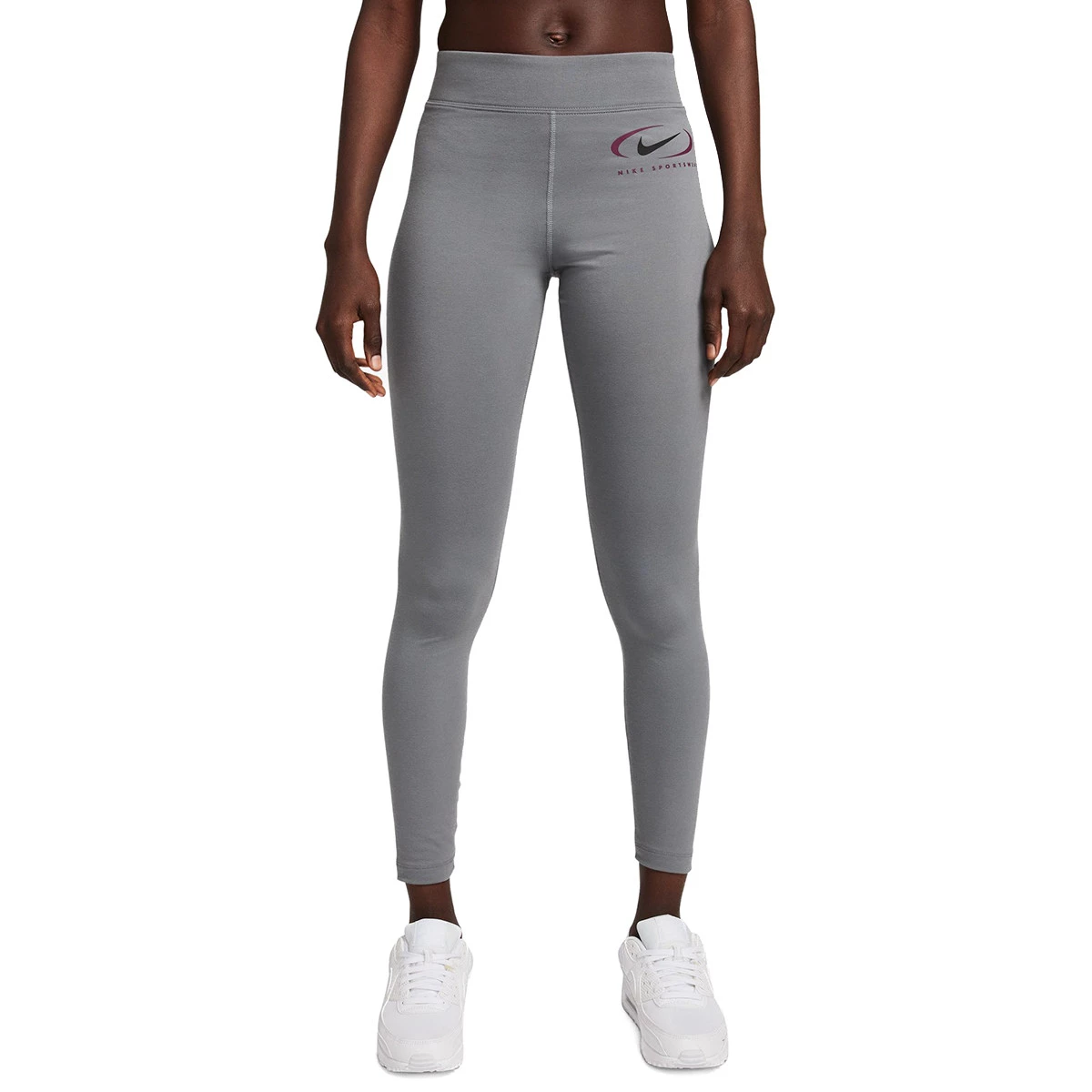 Leggings Nike Club Fleece Graphic Mulher Smoke Grey - Fútbol Emotion