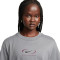Camiseta Club+ Sherpa Woventr Crew Mujer Smoke Grey