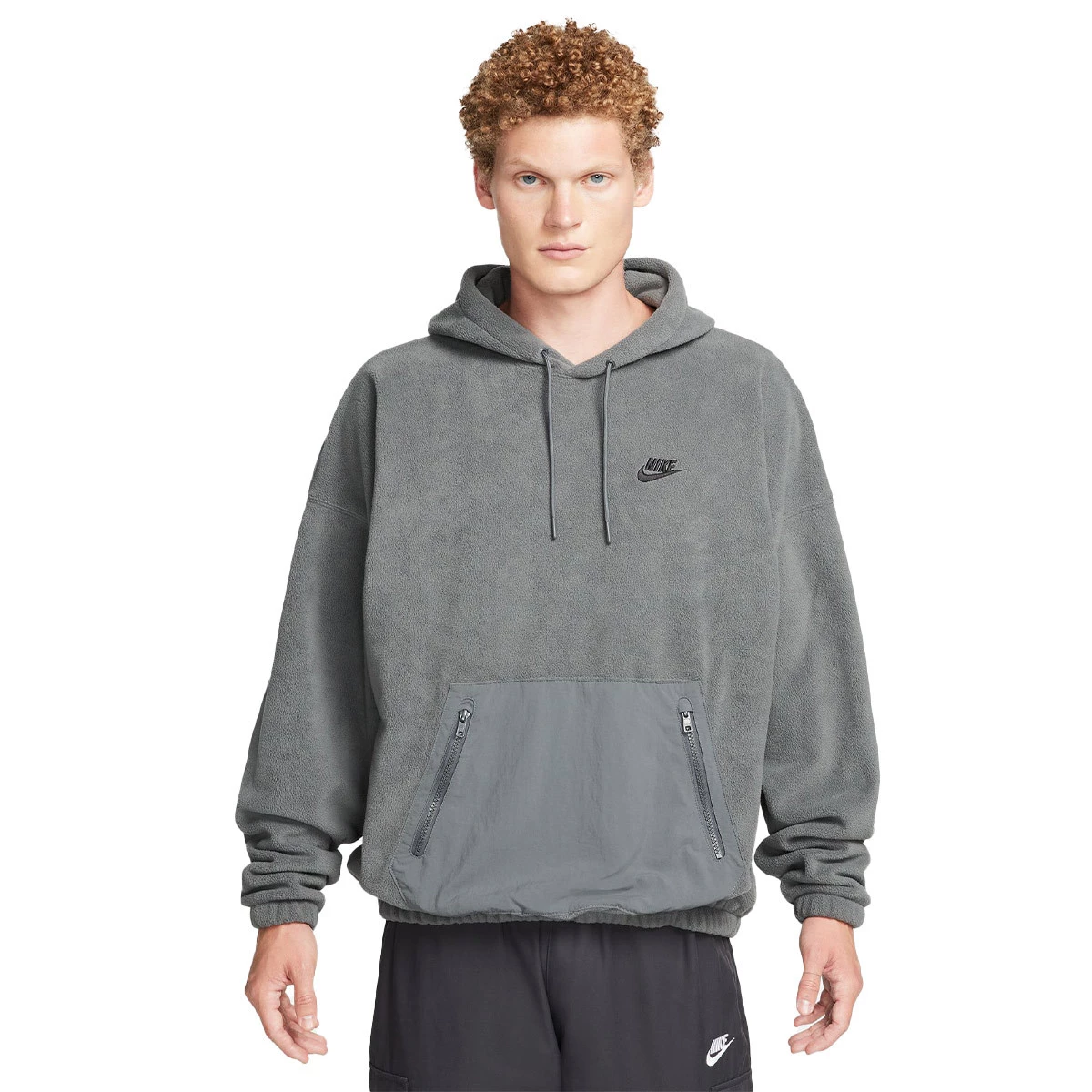 Sweatshirt Nike Sportswear Club Brush Iron Grey-Black - Fútbol Emotion