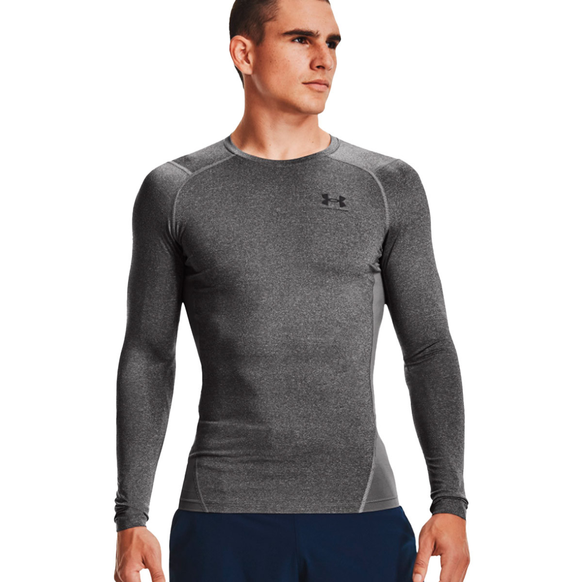 Compression Grand Camiseta Under Armour HeatGear Compression Carbon Heather - Fútbol Emotion