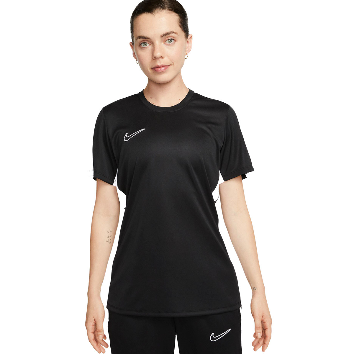 Camiseta Dri-Fit Academy Mujer Black-White - Fútbol Emotion