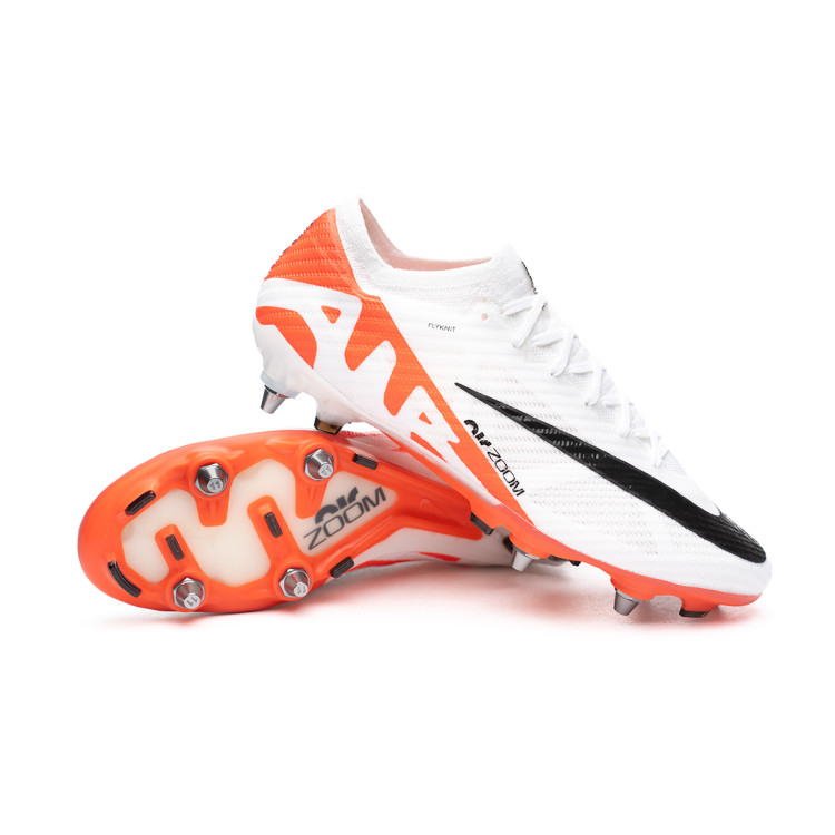 Football Boots Nike Zoom Vapor 15 Elite SG PRO White Orange Futbol Emotion