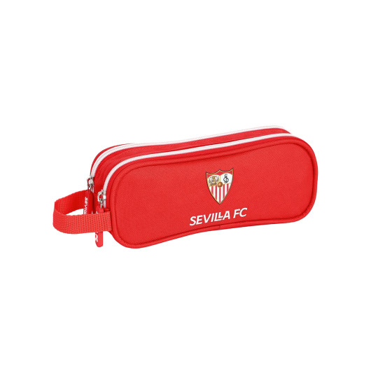 safta Sevilla FC 3D Trousse Double 3D, Trousse pour Enfant, idéale pour Les Enfants d'âge Scolaire, Confortable et Polyvalente, qualité et résistance, 21 x 6 x 8 cm, Couleur Rouge, Rouge, Estándar
