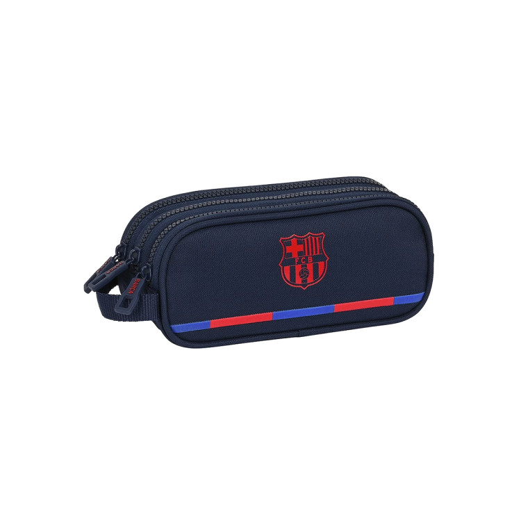 FC Barcelona Schultasche – Dreifach-Tasche Im Ball-Design, 22x12x3 Cm, Multicolor