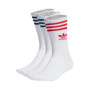 Crew 3 Stripes White