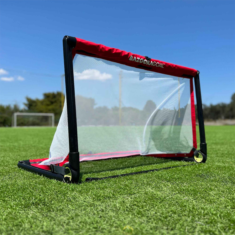 Portería Bazooka Goal Multiusos PVC (120 x 75) Red-White - Fútbol Emotion