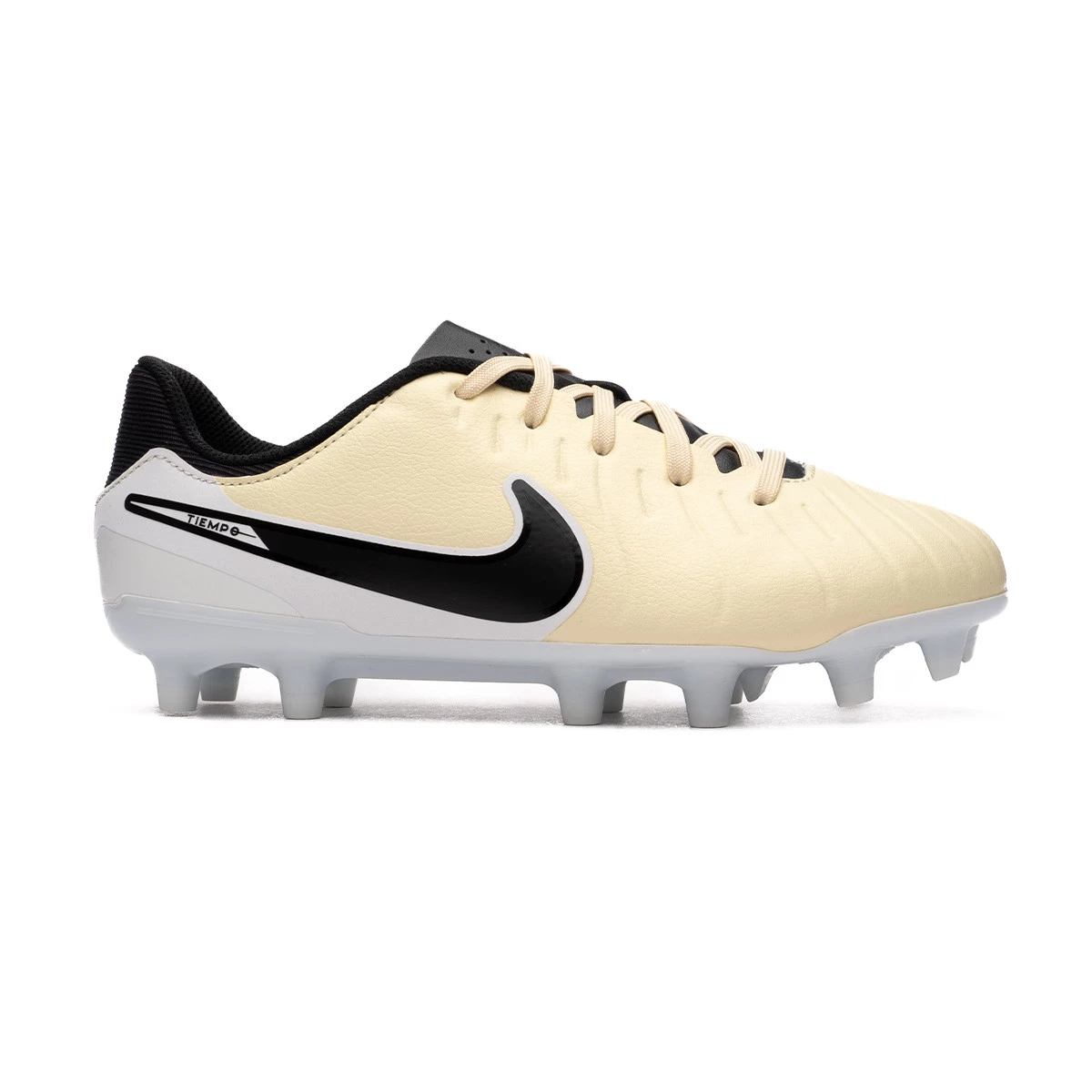 Football Boots Nike Kids Tiempo Legend 10 Academy FG MG Lemonade Black Mtlc Gold Coin Futbol Emotion