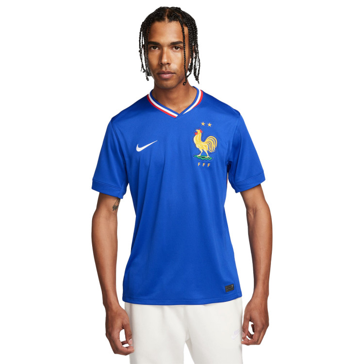 T-Shirt Nike France Home Jersey Euro 2024 Bright Blue-University