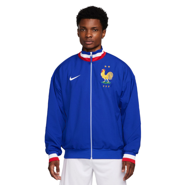 Jacket Nike France Pre Match Euro 2024 Bright Blue White Futbol Emotion