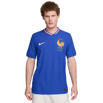 Maillot France Maillot Domicile Authentic Euro 2024 Bright Blue-University Red-White