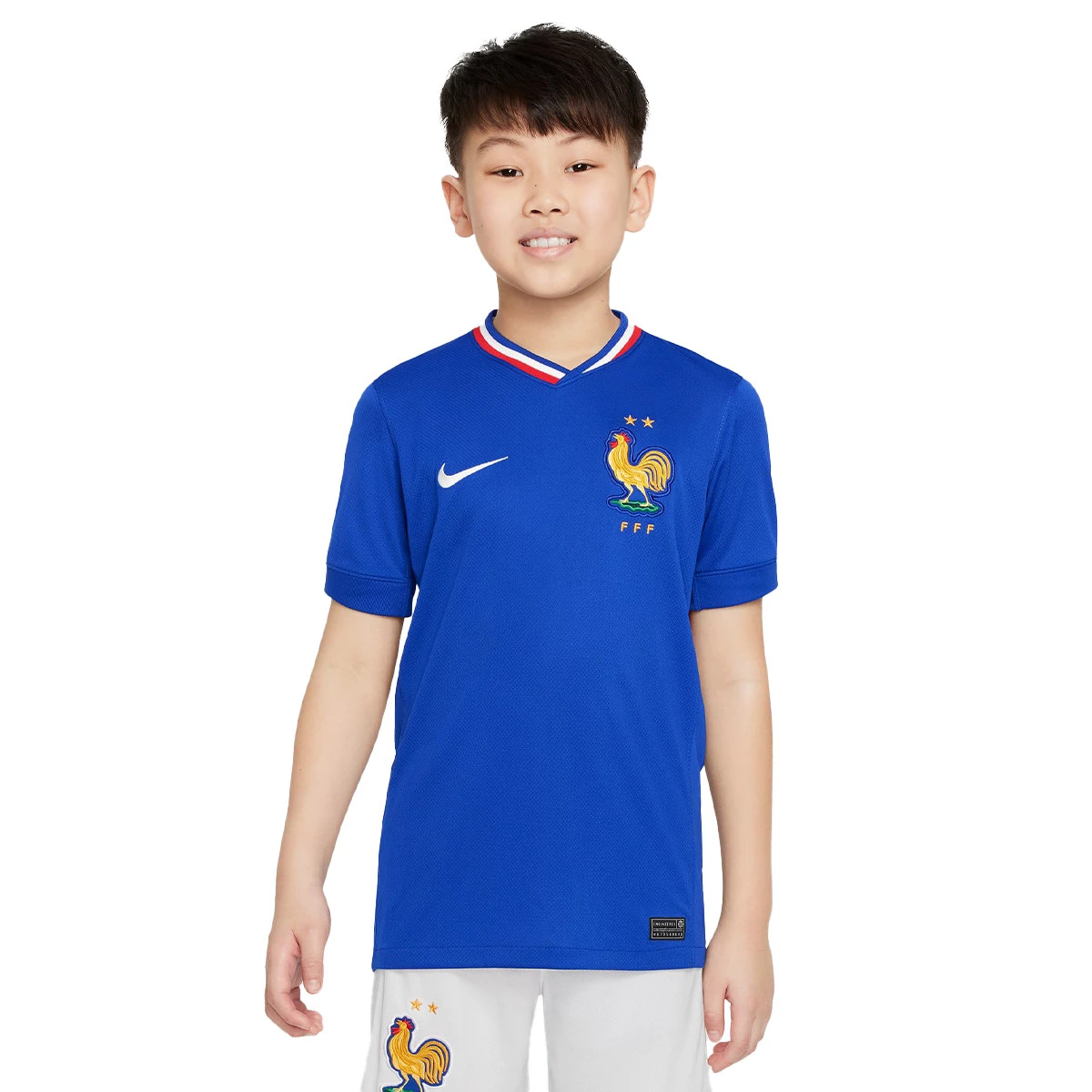Camiseta Nike Francia Primera Equipacion Eurocopa 2024 Nino Bright Blue University Red White Futbol Emotion