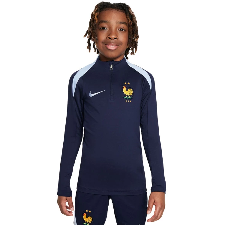 Felpa Nike Francia Training Euro 2024 per Bambini Blackened Blue Cobalt Bliss Futbol Emotion