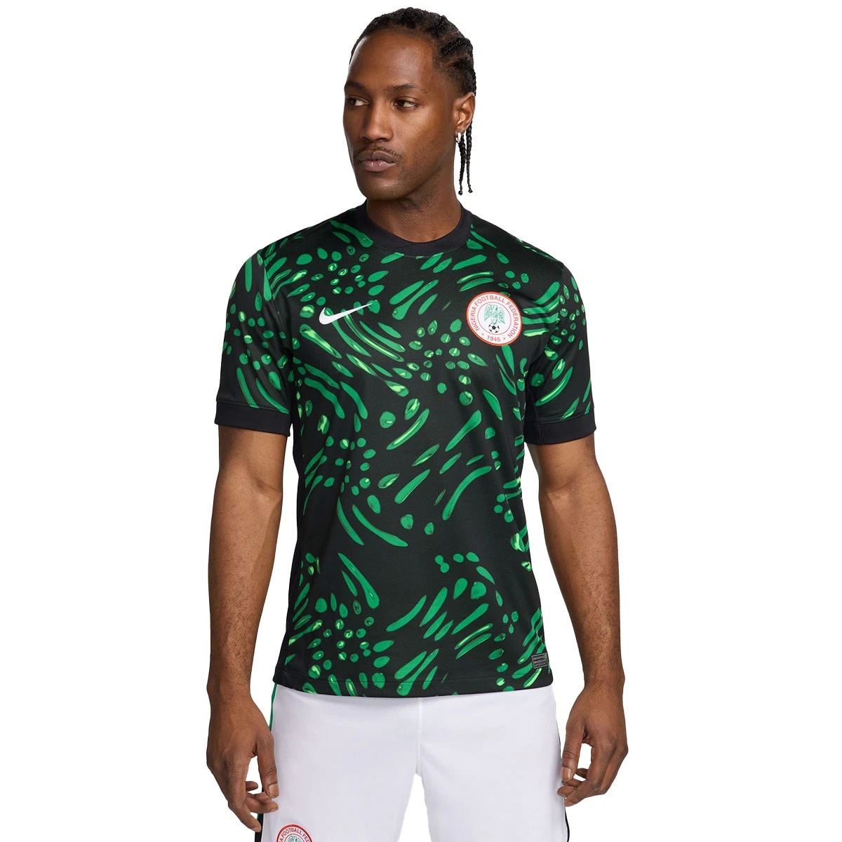 Jersey Nike Nigeria 2024 Games Away Black Lucky Green White Futbol Emotion