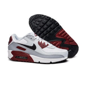 Sneaker Nike Air Max 90 White Black Team Red Pure Platinum Wolf Gr Futbol Emotion
