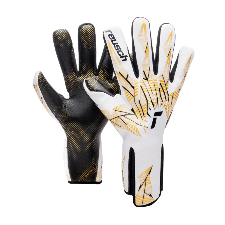 Gloves Reusch Pure Contact Gold X Glueprint Strapless White-Gold