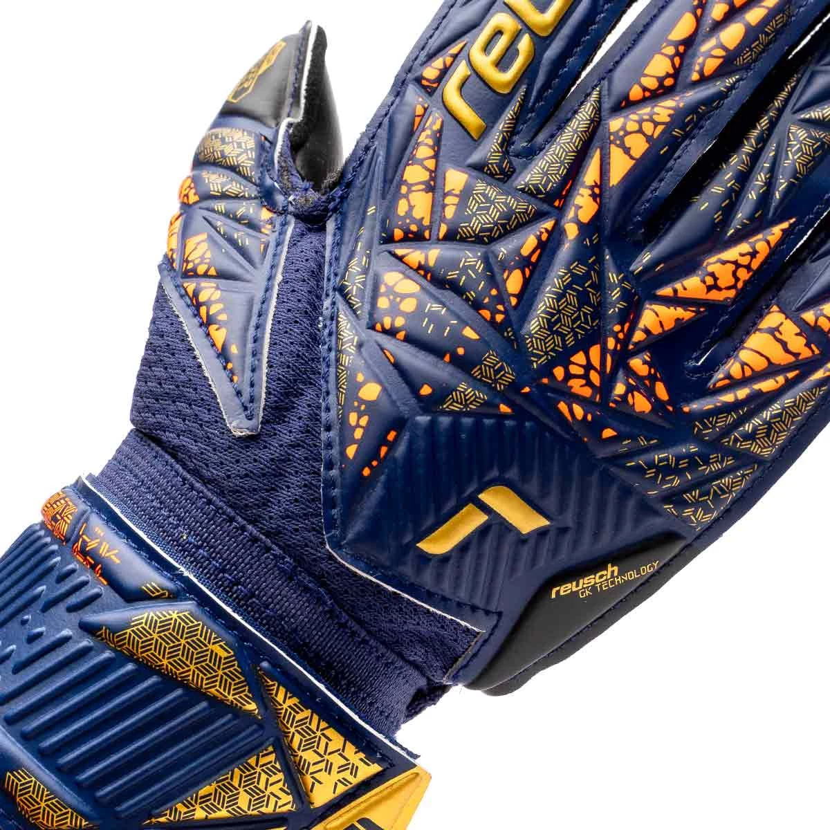 Gold and blue shop football gloves