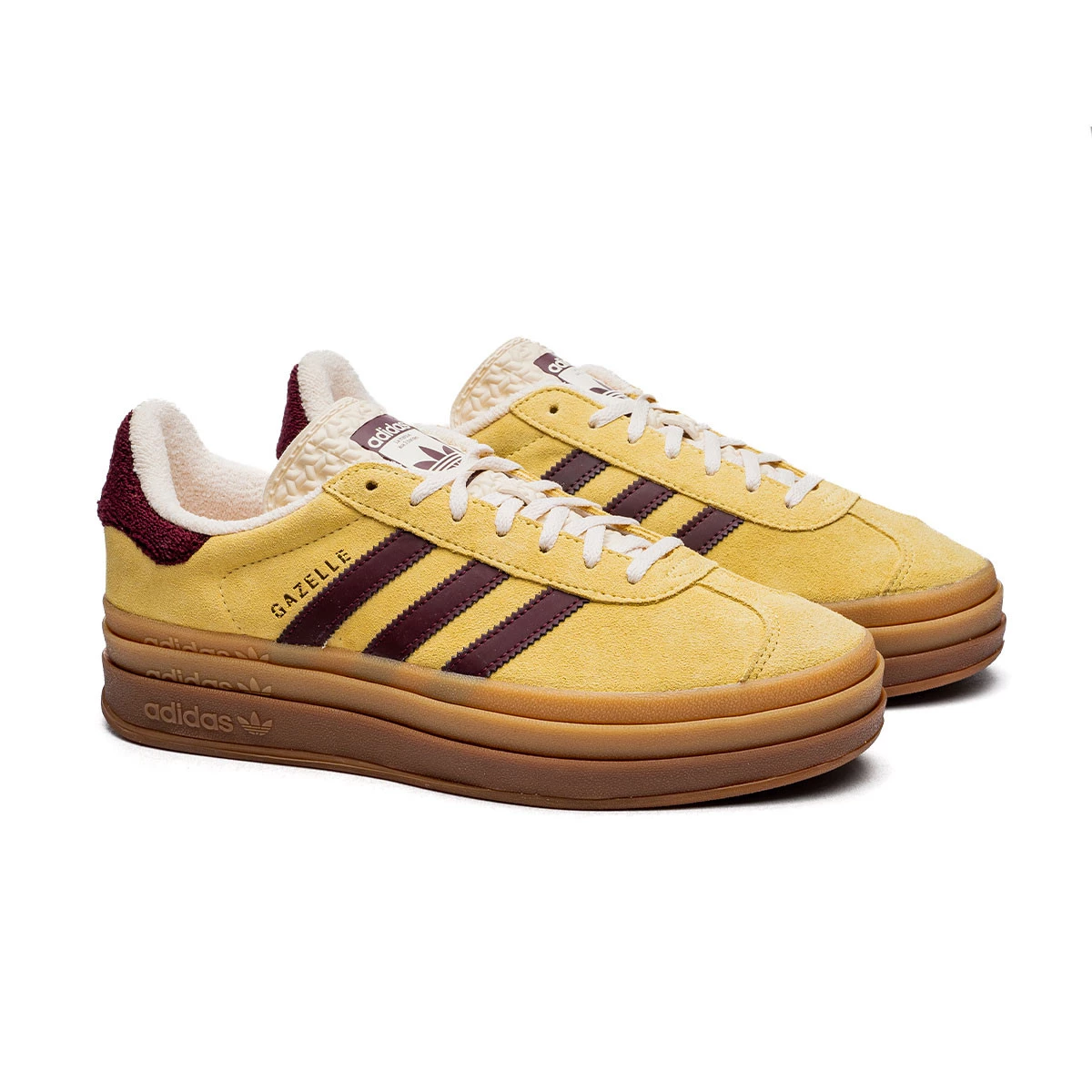 Trainers adidas Women Gazelle Bold Almost Yellow Maroon Wonder White Futbol Emotion