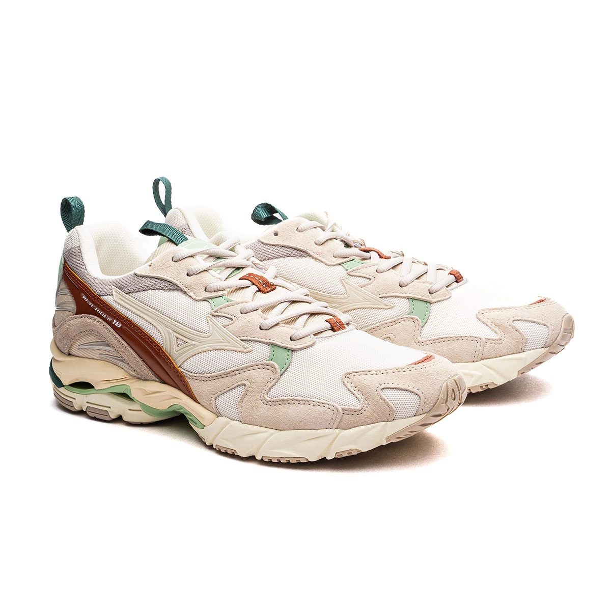 Trainers Mizuno Wave Rider 10 Silver Cloud White Sand White Sand Futbol Emotion
