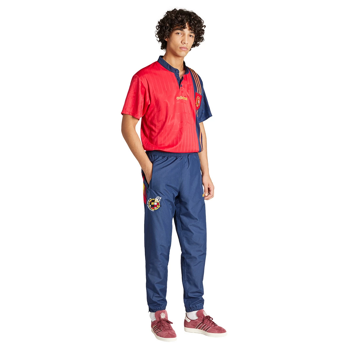 Vintage 90's Adidas Blue & Red Tracksuit Bottoms/ 90's