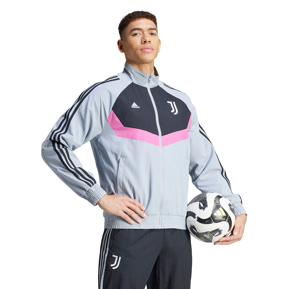 Jacket adidas Juventus Fanswear 2023 2024 Halo Silver Futbol Emotion