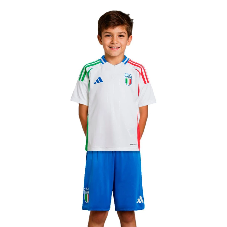Conjunto adidas Italia Segunda Equipacion Eurocopa 2024 Nino White Futbol Emotion