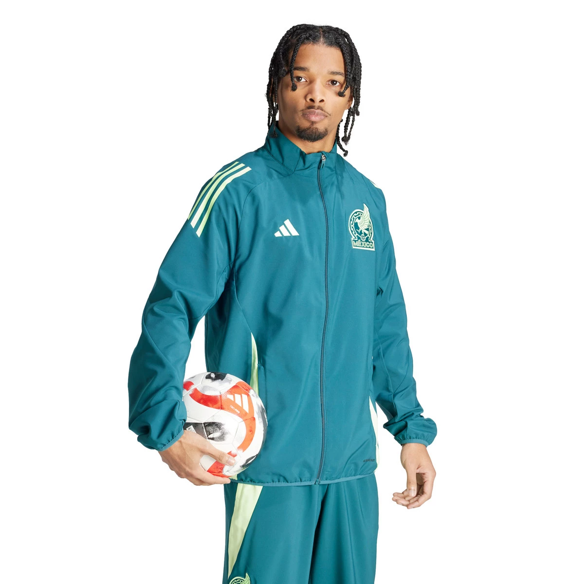 Jacket adidas Mexico Training America Cup 2024 Mystery Green Green Spark Futbol Emotion