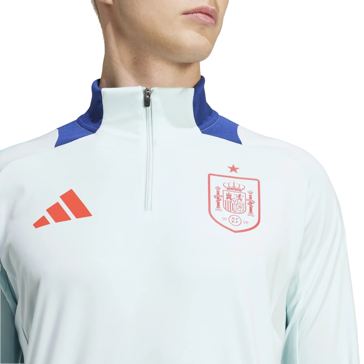 Felpa adidas Spagna Fanswear Euro 2024 Halo Mint Ray Red Futbol Emotion